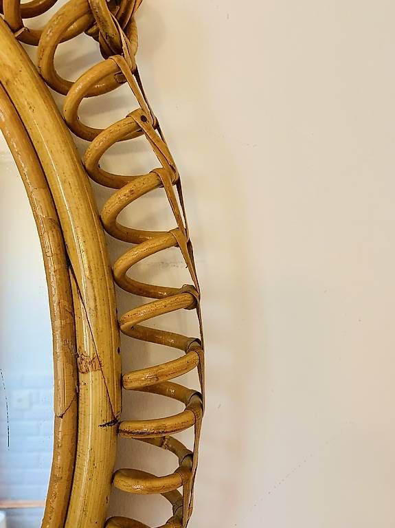 Specchi: Miroir vintage rotin – Usato da Montreux venduto da Barber_Swiss_Vintage 3
