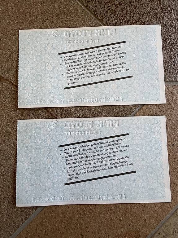 Tickets: Pink Floyd 1988 – Gebraucht aus St.Gallen von Didi1969 1