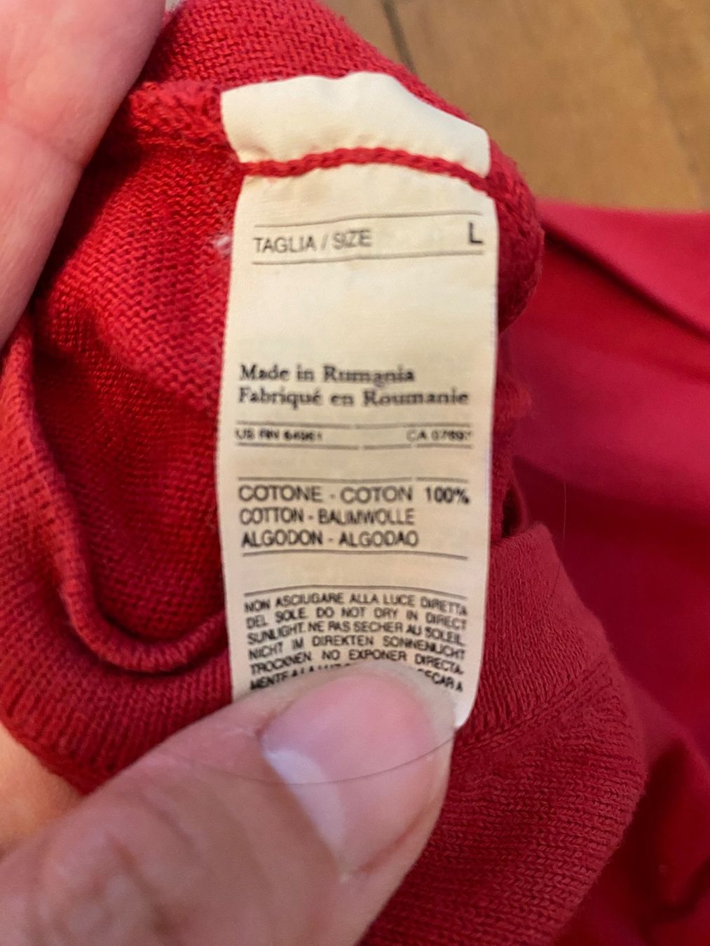 Benetton Maglioni & Felpe: Pullover BENETTON, rot (Grösse L) – Usato da Basel venduto da SAF 2