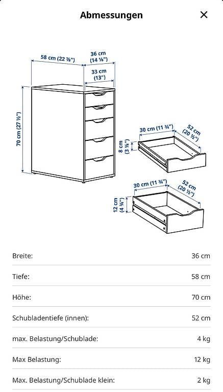 Cassettiere: Büromöbel Ikea Alex – Usato da Bassersdorf venduto da kla_c6kr 4