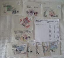 Werbemarken, Frankaturgültige Diverse  Nominal Fr. 80.00