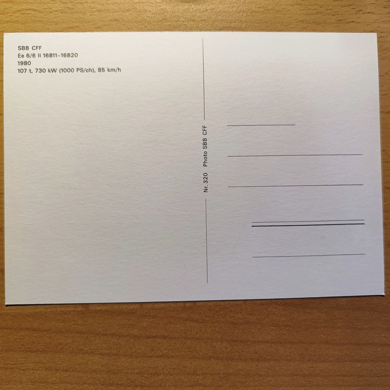 Cartes postales: Ee 6/6 II - SBB CFF FFS – D'occasion à Lamone par ken_8y7h 1