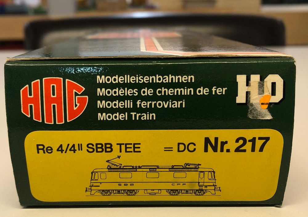 HAG HO . Locomotive Re 4/4 BT, 50 ans de HAG, selon photos (Neuf avec emballage d'origine) à