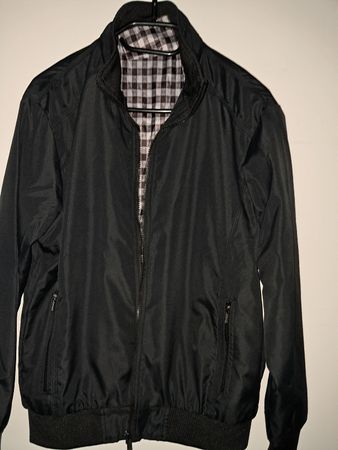 Herren Jacke schwarz kariertes Innenfutter Grösse M
