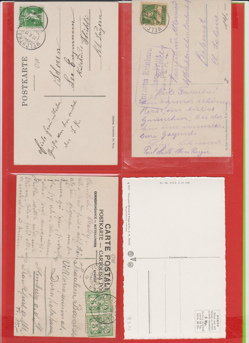 Cartoline postali: Melchtal  -  Lot von 23 alten Ansichtskarten ab 1900 – Usato da Vitznau venduto da Ropaku 9