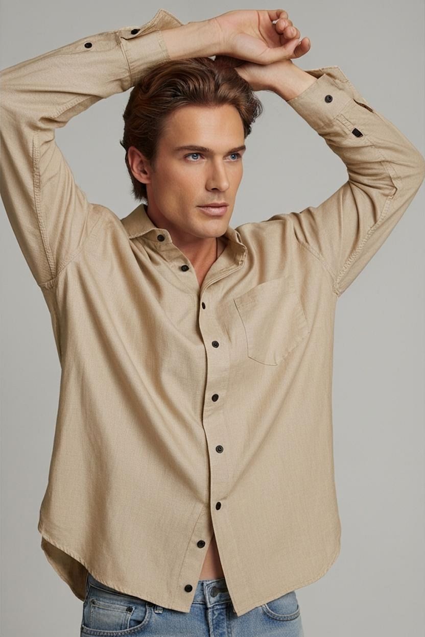 Tommy Hilfiger Camicie: Tommy Hilfiger Beiges Button-Down Hemd - Größe G – Usato da Zug venduto da vinokilo