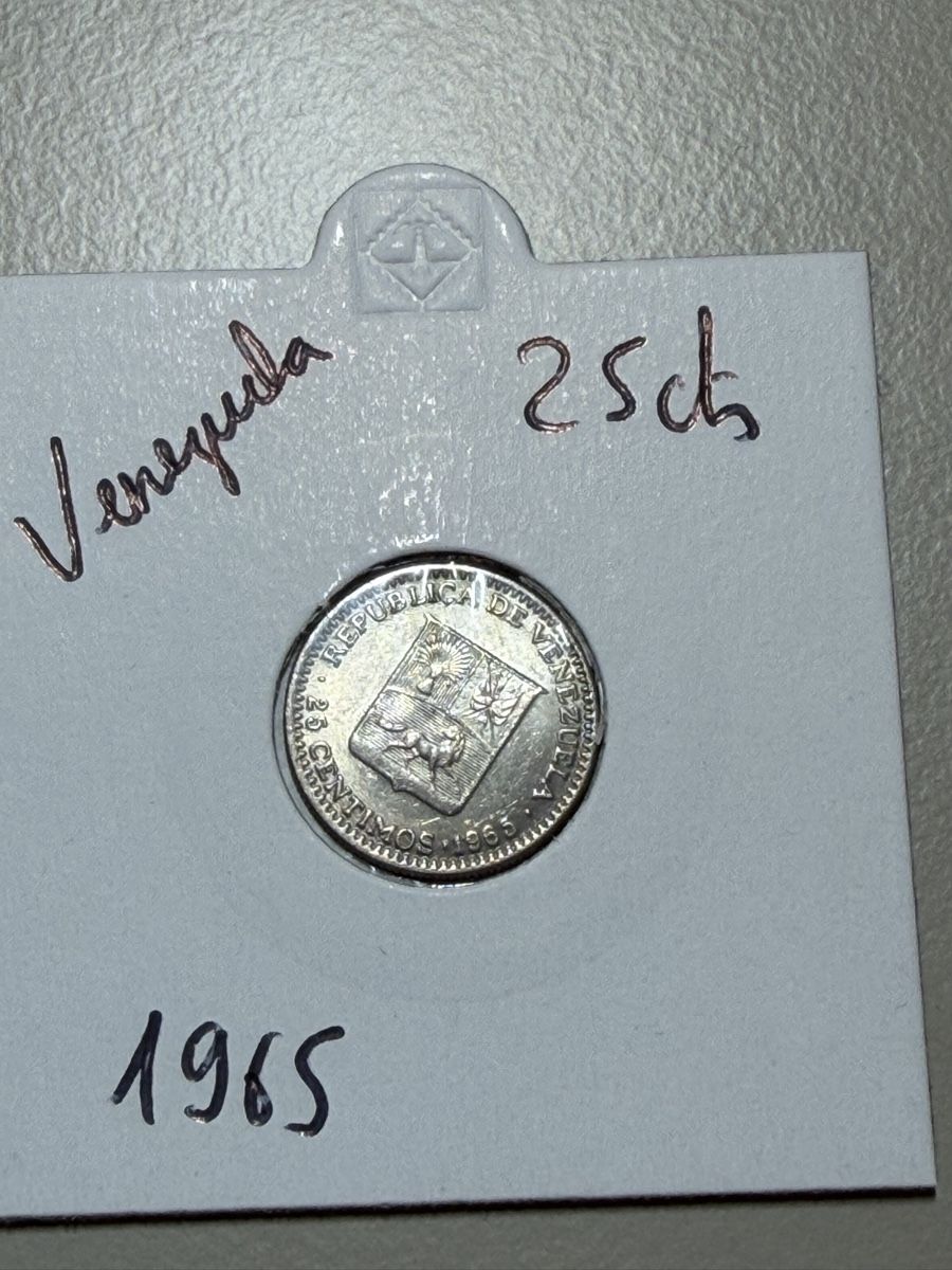Toutes les monnaies: Venezuela - 25 centimes - 1965 – D'occasion à Payerne par Mike1682