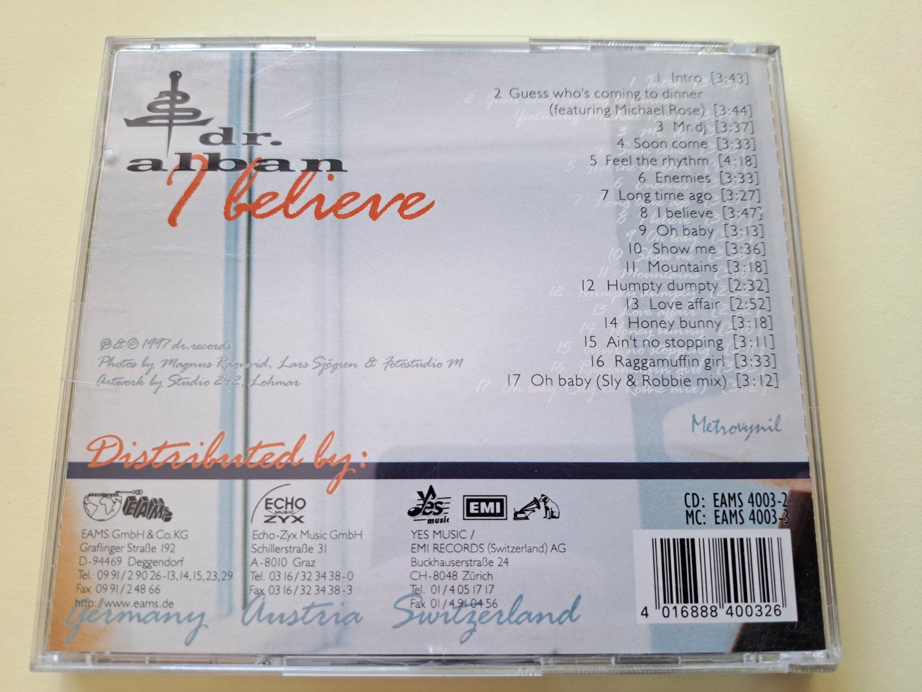 CD: Cd Dr Alban - I Believe  – Usato da Pully venduto da bro_n52j 1