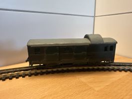 Modellbahn Güterwagen Spur H0 Blech dunkelgrün gebraucht