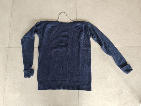 Pull Manor bleu marine taille S, hiver chaud