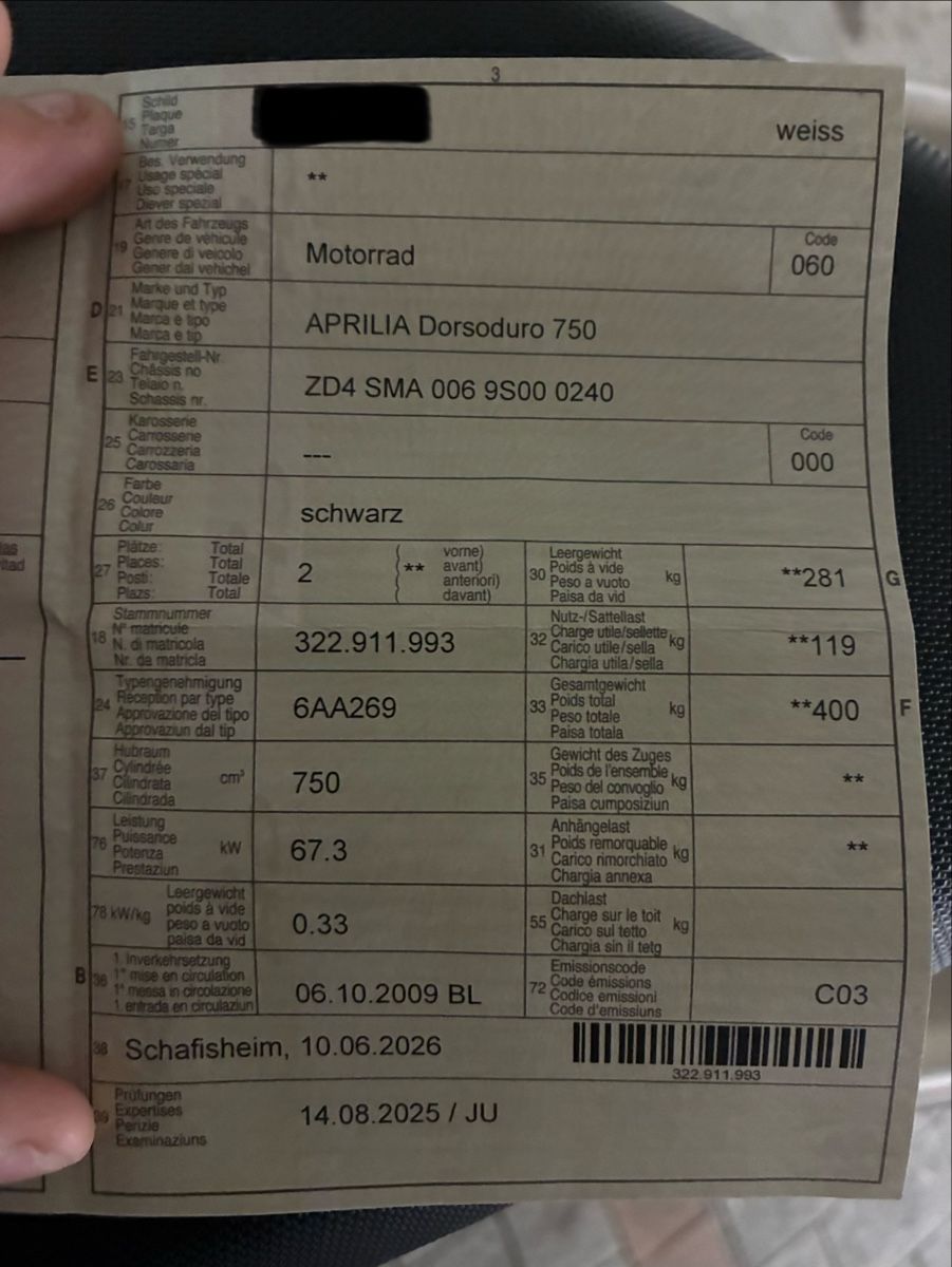 Aprilia Route: Aprilia dorsoduro 750 – D'occasion à Hermetschwil-Staff par emm_95z9 6