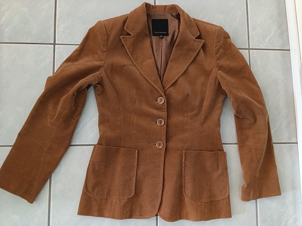 Jupe Vintage Tara Jarmon – Velours Côtelé Aubergine – Taille 40 – France