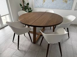 IKEA MÖRBYLÅNGA Esstisch Ø145cm + 6 Stühle  auch separat