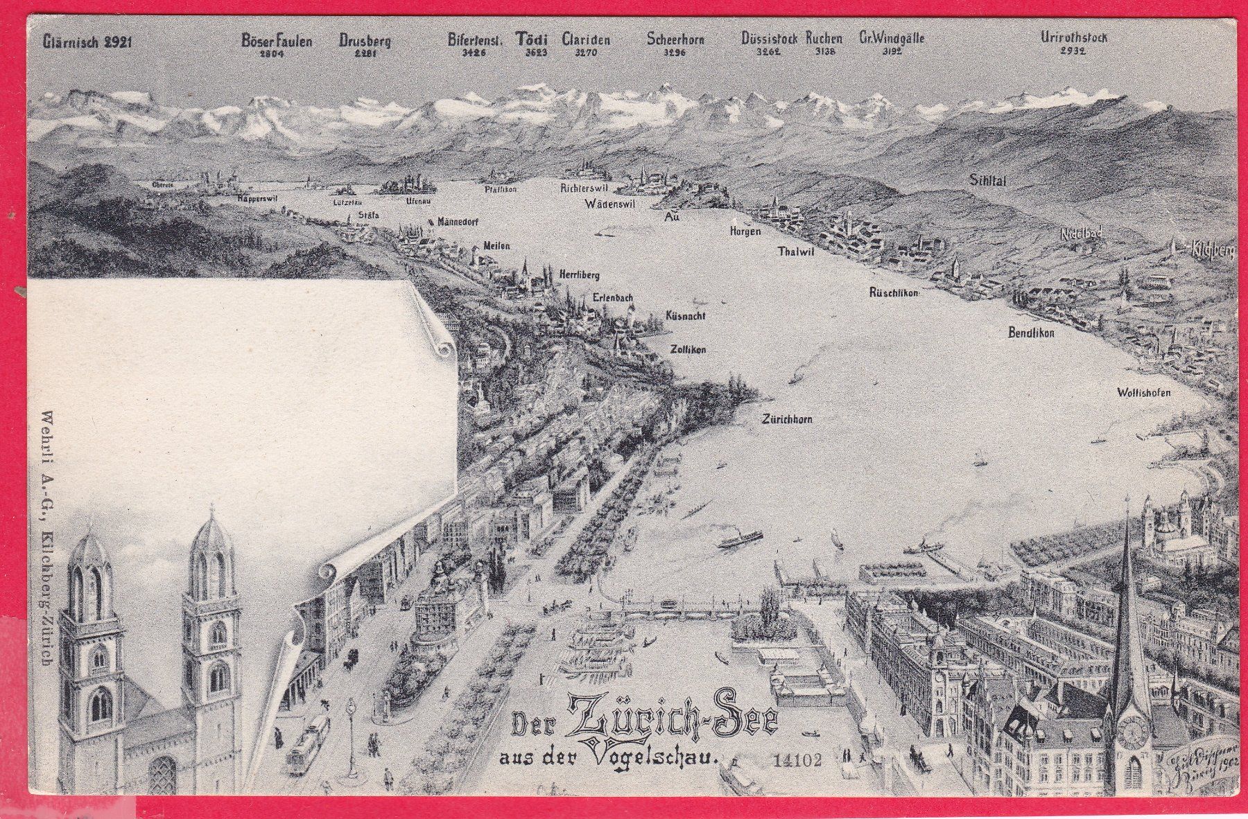 Cartoline postali: 3 x ANSICHTSKARTEN "ZÜRICH", UNGELAUFEN – Usato da Oberrieden venduto da Gebirgsstelze 4