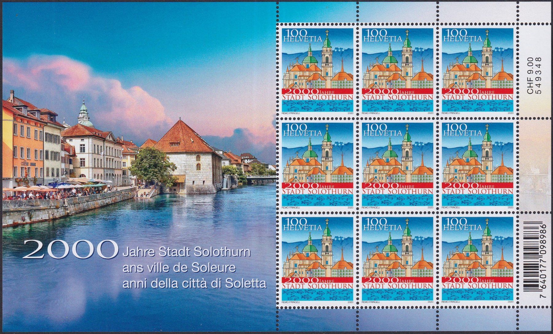 Tutti i francobolli: 2020, Nr.1770 (Solothurn) Zierbogen postfrisch **. – Usato da Sursee venduto da Luzernerraute