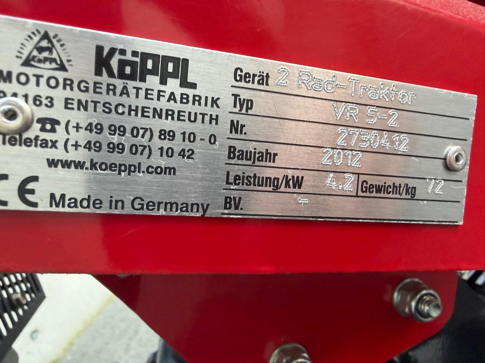 Tutte le macchine: Motormäher Köppl VR 5-2 – Usato da DomatEms venduto da ZimmermannAG7013 6