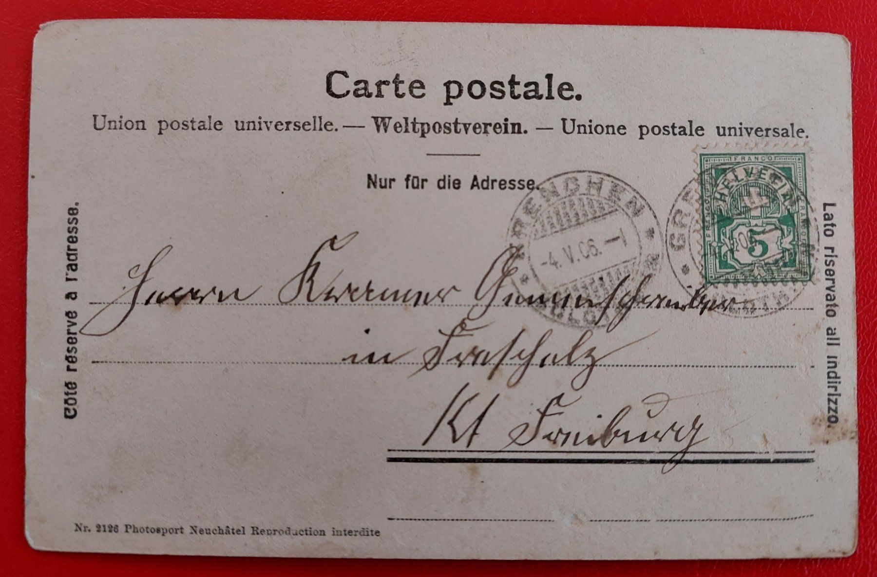 Cartoline postali: Prosit Neujahr, Kinder ; 1906 – Usato da St-Légier-Chiésaz venduto da Theo006 1