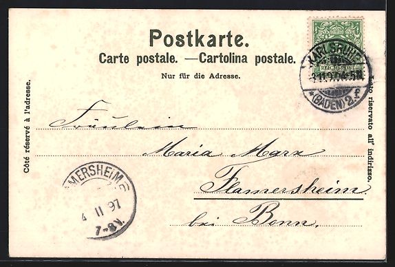 Ansichtskarten: Stein a. R., Teilansicht des Ortes – Gebraucht aus Berlin von bartko-reher 1