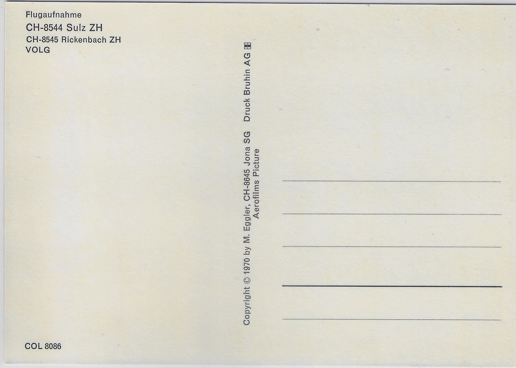 Cartoline postali: Flugaufnahme Sulz ZH – Antico da Ettingen venduto da Kartenplanet 1