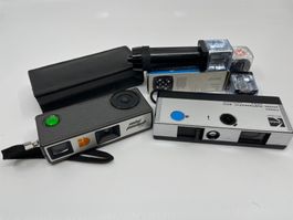 2 Pocket Kameras + Blitz / Kodak Instamatic 400