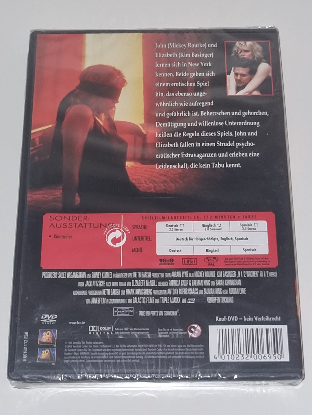 Alle DVDs: DVD: 9 ½ Wochen - 9 ½ Weeks - NEU/OVP – Neu und originalverpackt aus Ehrendingen von Thomas_2 1