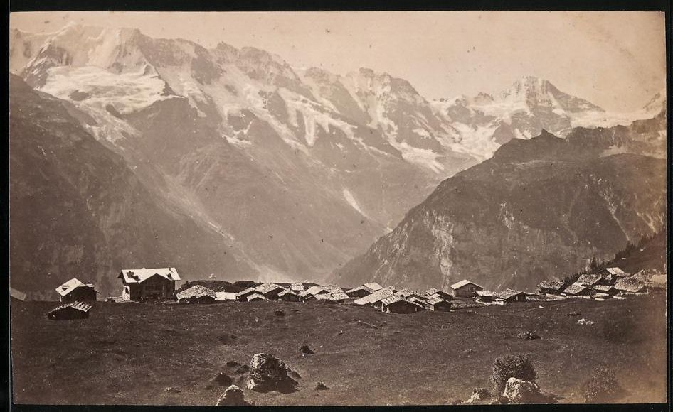 Fotografie & Manifesti: Fotografie Mürren, Teilansicht des Orte – Usato da Berlin venduto da bartko-reher