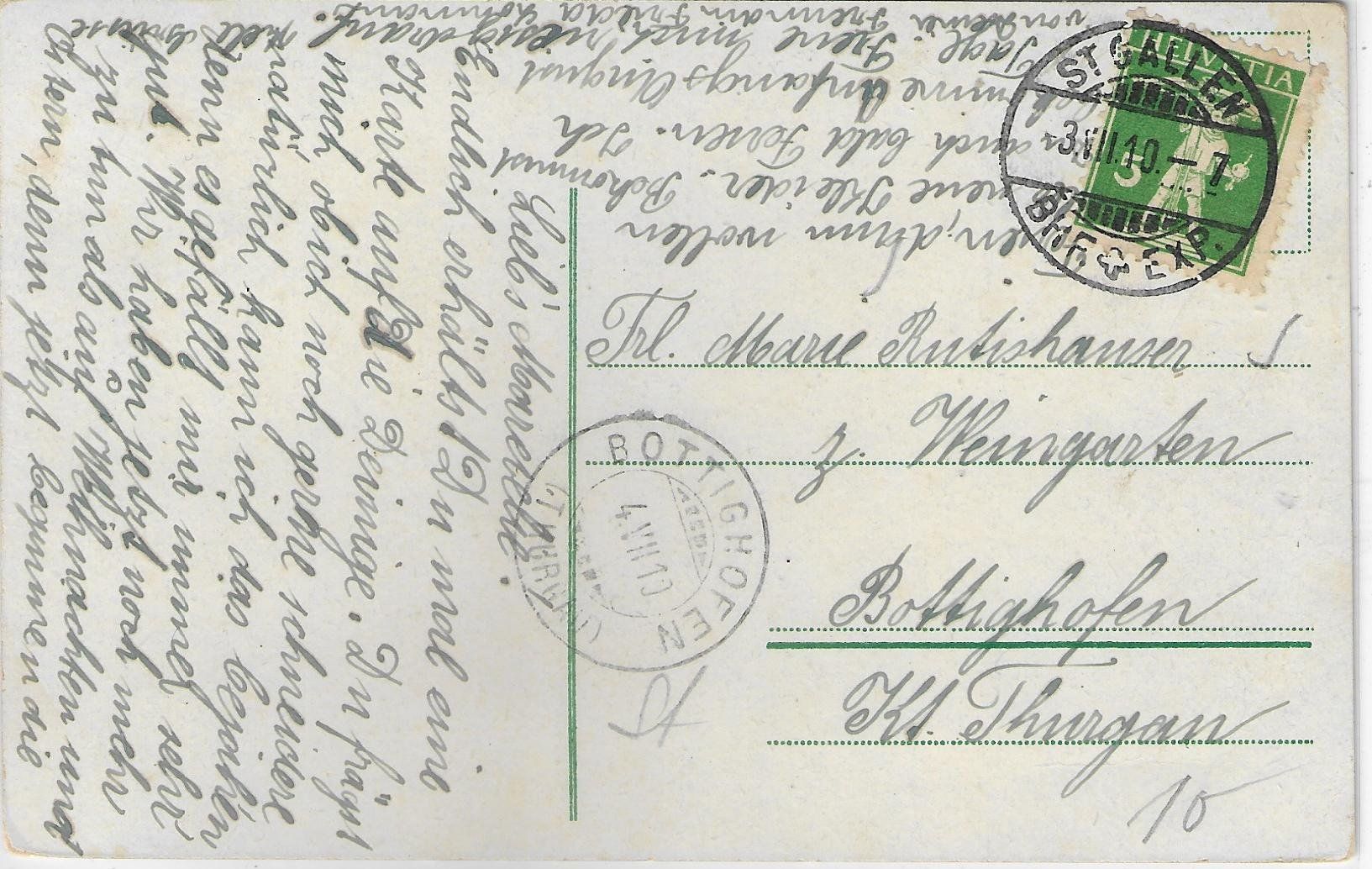 Cartoline postali: St. Gallen - Kloster Notkersegg – Usato da Ettingen venduto da Kartenplanet 1