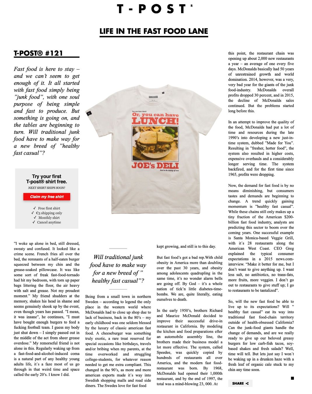 T-shirt: T-post.com Special T-Shirts mit Background - Grösse M – Nuovo (secondo la descrizione) da Münsingen venduto da Omasaki