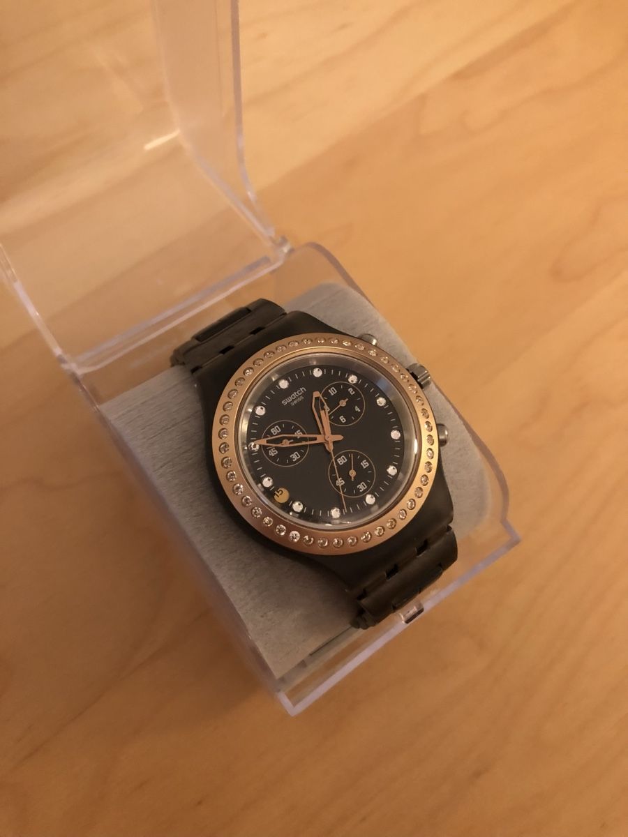 Swatch Orologi: Swatch Irony Diaphane Full-Blooded Stoneheart Black Chrono – Nuovo (secondo la descrizione) da Biel/Bienne venduto da heureuxsansrien 2