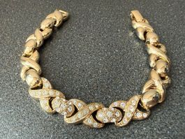 ✨Goldfarbenes Armband mit funkelnden Strasssteinen