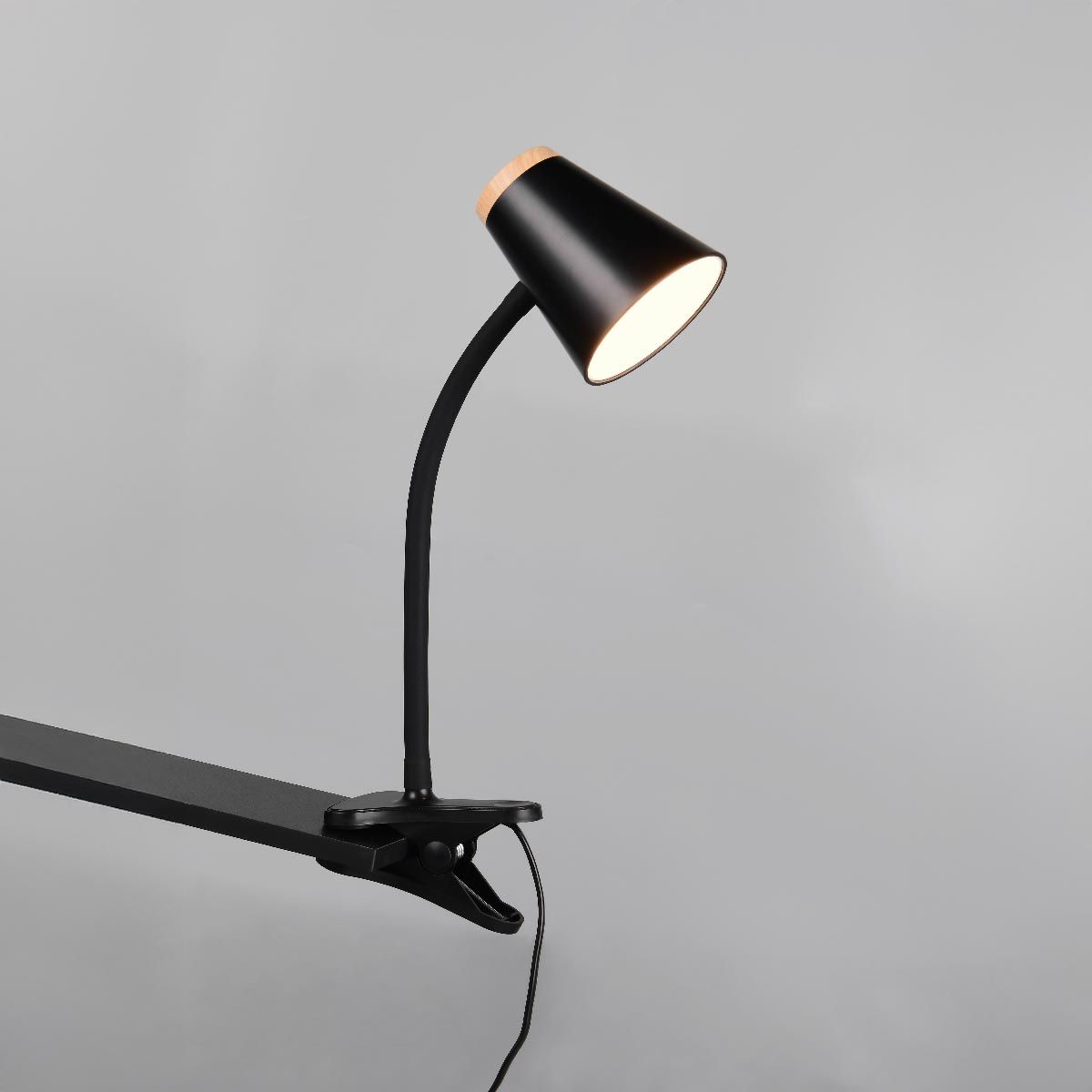 Lampade: LED Klemmleuchte, Schwarz, 32 cm Höhe – Nuovo (secondo la descrizione) da Kreuzlingen venduto da Smart-Light