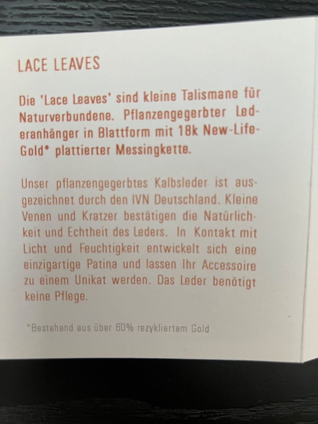 Anhänger: Kettenanhänger aus Leder, Schweizer Design – Gebraucht aus Zürich von Nora321 4