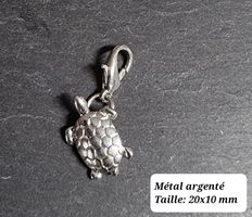 Charm argenté tortue de mer