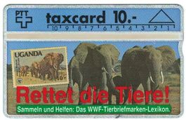Taxcard 104F_27073 WWF Elefanten ungebraucht