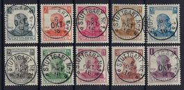 Württemberg 1916 toll Voll-Serie  6 OKT 16 STUTTGART