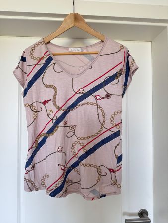 Joli Tshirt rose pâle  vintage en coton