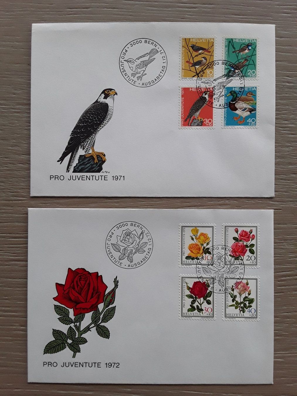 Tutti i francobolli: Pro Juventute FDC Brief 1971 / 1972 – Usato da Bazenheid venduto da derdelorean01