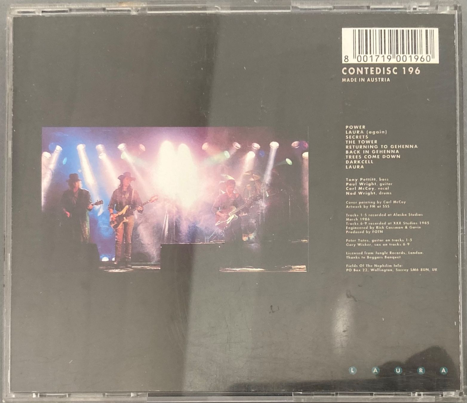 CDs: FIELDS OF NEPHILIM - LAURA – D'occasion à Poliez-Pittet par Newtown-Records 1
