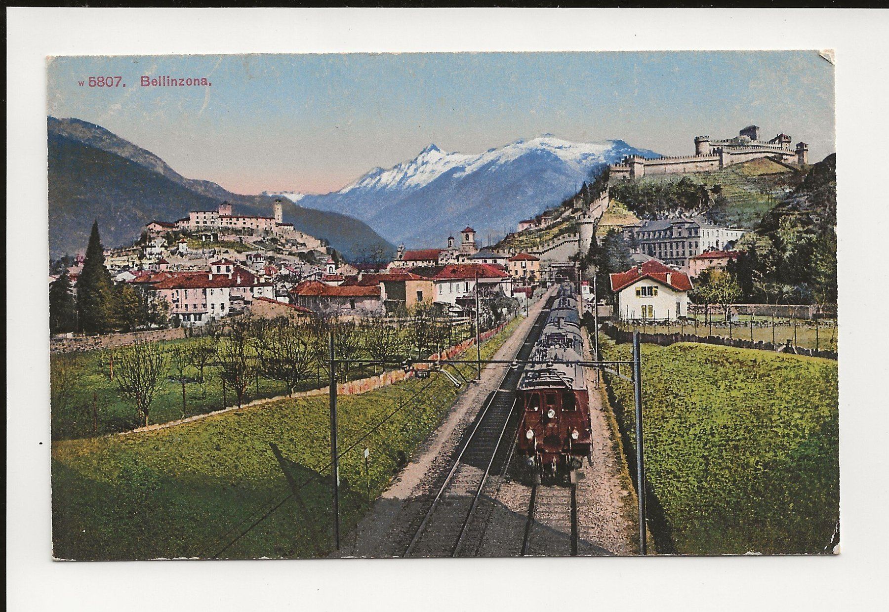 Cartoline postali: AK ca. 1910 Bellinzona mit Bahn – Usato da Greifensee venduto da 315WDO