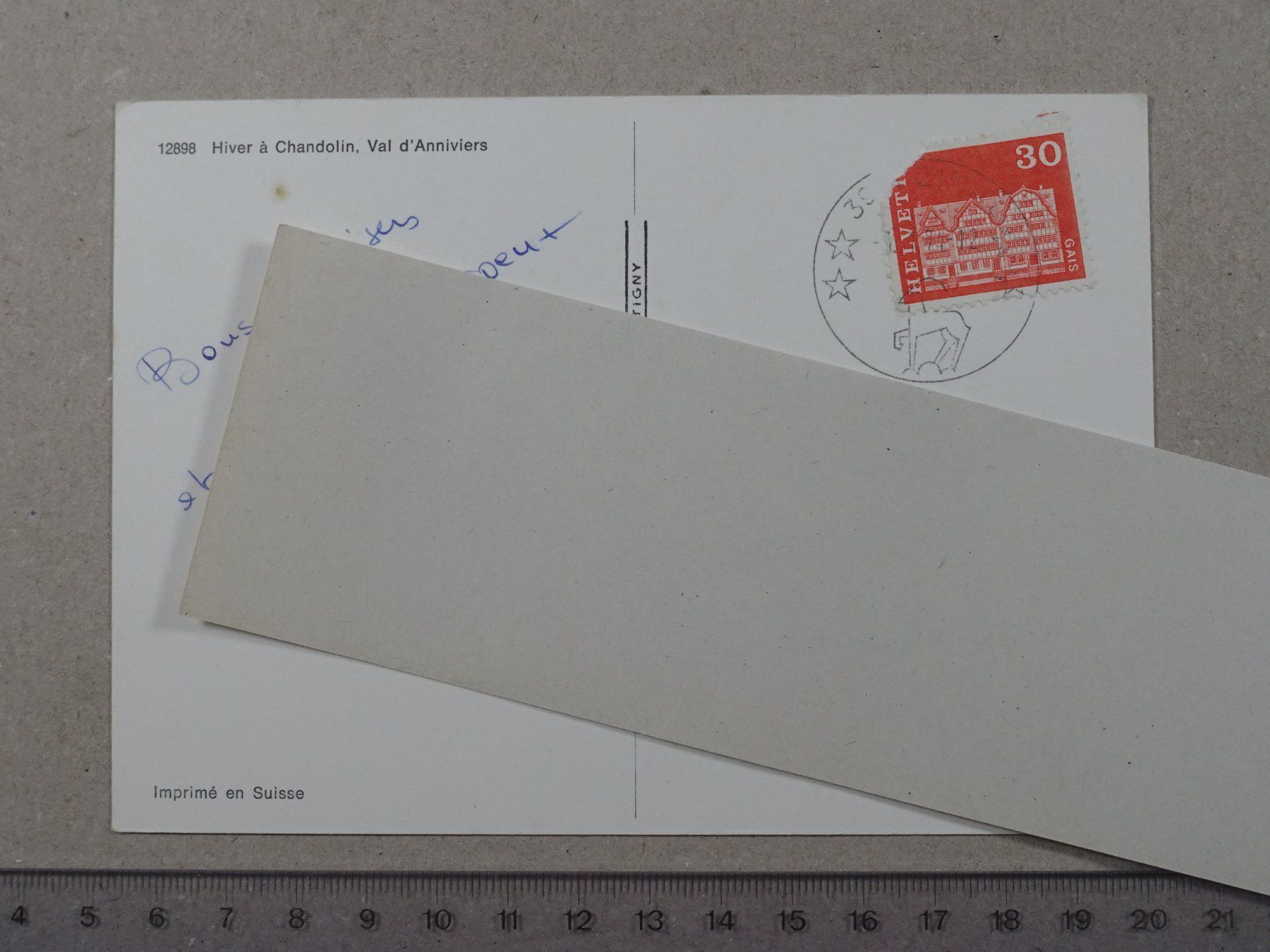 Cartoline postali: Chandolin, Val d'Anniviers, 1974 – Usato da Lenzburg venduto da fh1 1