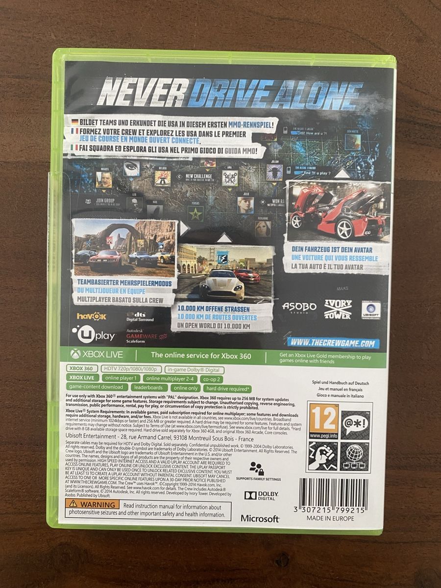 Microsoft Giochi: The Crew für Xbox 360 – Usato da Thunstetten venduto da Virus_33 2