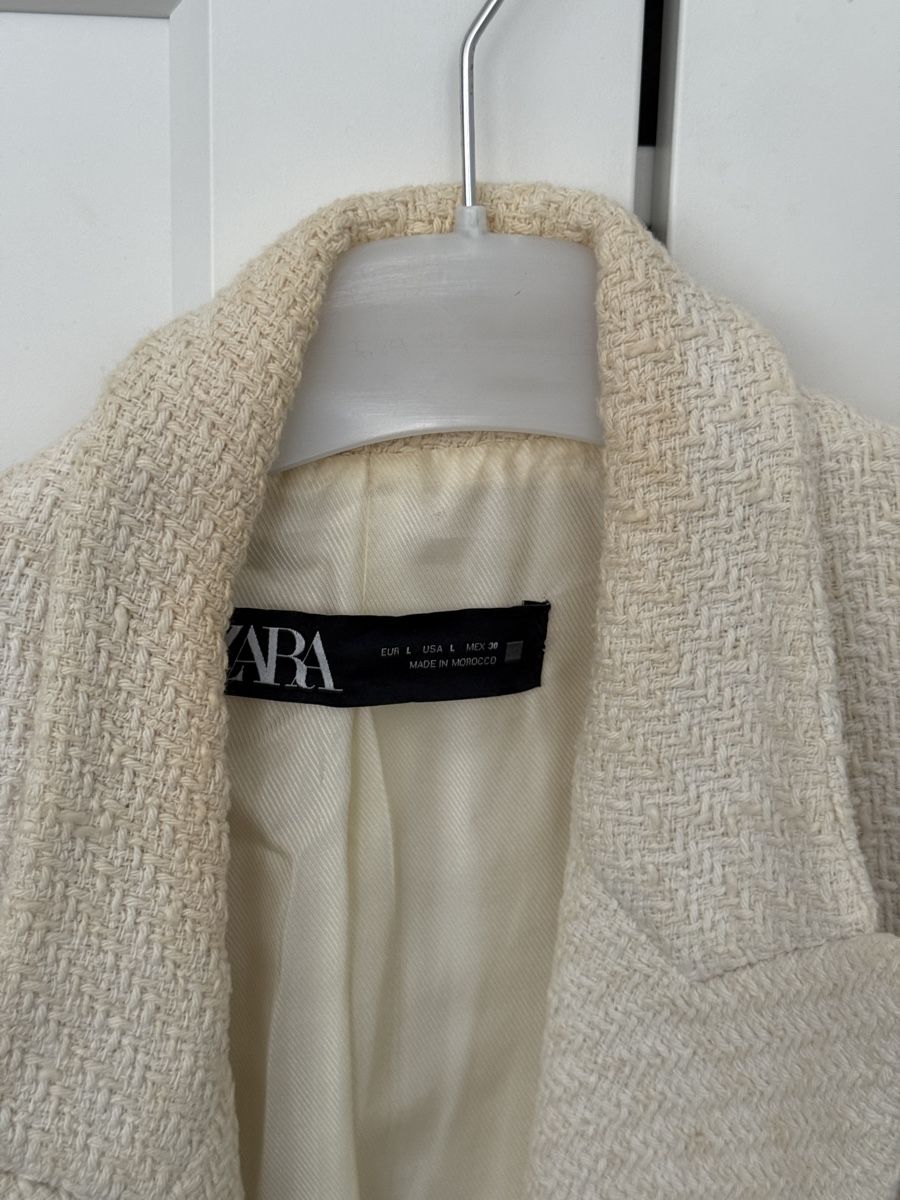 Zara Giacche: Zara Blazer, Crème, Tweed-Optik, Gr. L – Usato da Zürich venduto da iva_iva 2