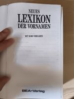 Neues Lexikon der Vornamen BEA-Verlag 1987