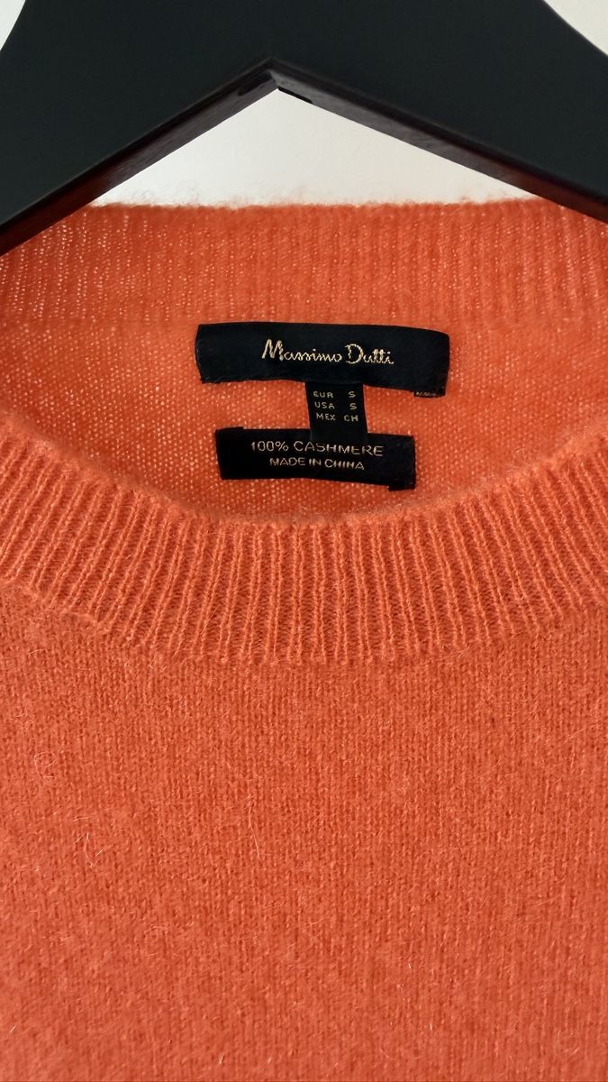 Massimo Dutti Pullover & Sweatshirts: Massimo Dutti 100% Cashmere Sweater, Size S, Orange – Gebraucht aus zug von Inaar 1