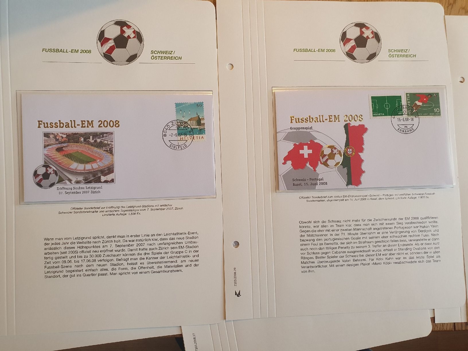 Tutti i francobolli: Sonderbriefe  Fußball EM 2008 – Usato da Flawil venduto da Naphtali 5