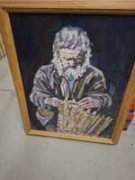 Ölgemälde "Korbflechter" signiert A. Brigger, 70x90cm