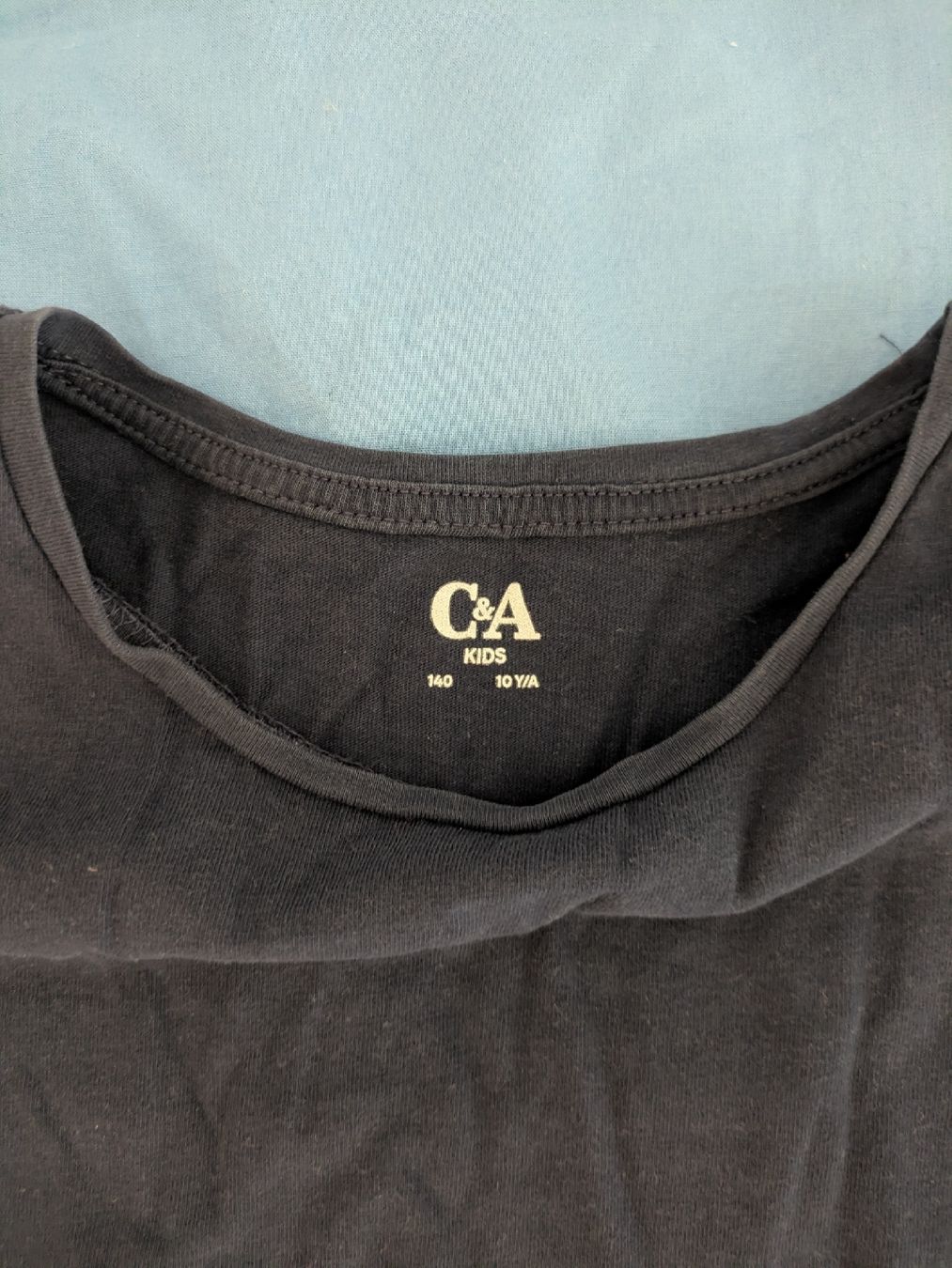 C&A Vestiti & Gonne: C&A Kleid Mädchen Grösse 140 dunkelblau Blumen Katze – Usato da Zürich venduto da s--h 1