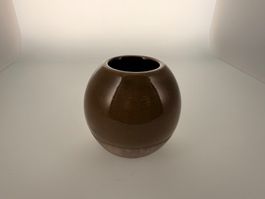 Vase Keramik braun kugelförmig guter Zustand