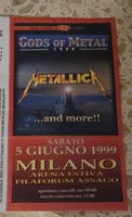Billet concert Gods of Metal 1999 Metallica Milan