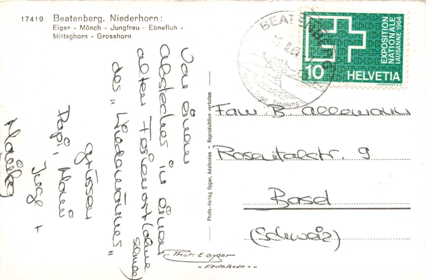 Ansichtskarten: Beatenberg Niederhorn – Gebraucht aus Biasca von Blenio71 1